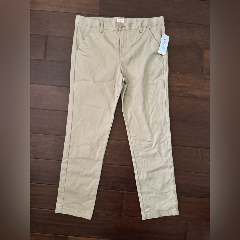 Cat & Jack Boys khaki pants size 18 Husky NWT